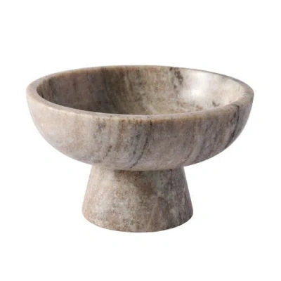 Ten Thousand Villages Haran Morchana Marble Pedestal Bowl In Natural