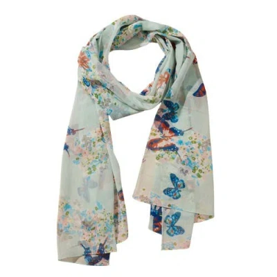 Ten Thousand Villages Komal Butterfly Chiffon Scarf In Multi