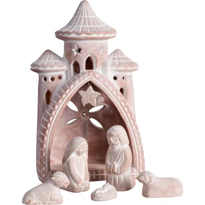 Ten Thousand Villages Mahal Terracotta Nativity In Natural/whitewash