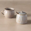 Ten Thousand Villages Mountain Peaks Ceramic Cream And Sugar Set In Multi