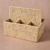 Ten Thousand Villages Pleta Woven Date Palm Leaf Utensil Caddy In Brown