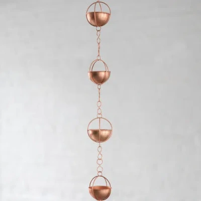 Ten Thousand Villages Prava Copper Rain Chain In Brown