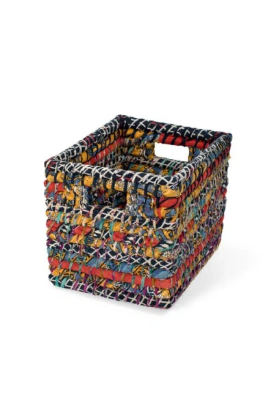 Ten Thousand Villages Sari Storage Basket 10h In Multi