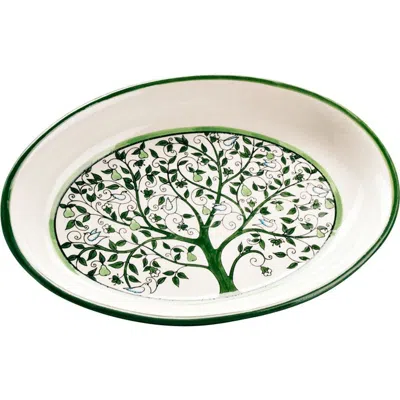 Ten Thousand Villages Tree Of Life Serving Platter In White