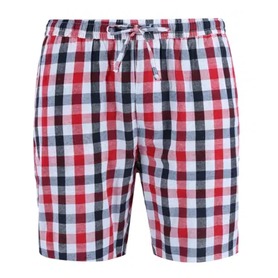 Ten West Apparel Men's Plaid Lounge Shorts In Red