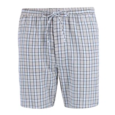 Ten West Apparel Men's Plaid Lounge Shorts In White
