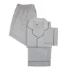 Ten West Apparel Long Sleeve Long Leg Solid Pajama Set In Grey