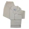 Ten West Apparel Long Sleeve Long Leg Solid Pajama Set In Multi