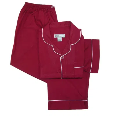 TEN WEST APPAREL MEN'S SHORT SLEEVE LONG LEG SOLID PAJAMA SET