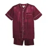 Ten West Apparel Men's Short Sleeve Short Leg Pajama Set In Red