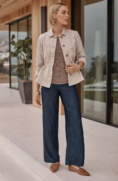 Tencel Indigo L Lyocell Wide-leg Pants