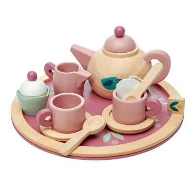 Tender Leaf Toys Birdie Tea Set In Tan Multi