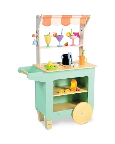 Tender Leaf Toys Drinks Trolley - Ages 3+ In Blue