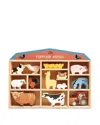 Tender Leaf Toys Kid's 13-piece Farmyard Animals Toy Set W/ Display Shelf