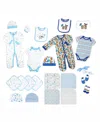 Tendertyme 24 Piece Baby Boys Elephants And Woodland Moose Infant Apparel Layette Gift Set In Blue