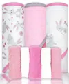 Tendertyme Baby Boys And Baby Girls 8 Piece Hooded Bath Towel And Wash Cloth Set In Pink