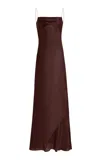 Tenere Camille Bias Slip Dress In Brown