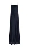 Tenere Camille Bias Slip Dress In Navy