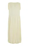 Tenere Lounès Beaded Silk Georgette Maxi Dress In Yellow