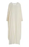 Tenere Mayar Silk Crepe De Chine Caftan In Ivory
