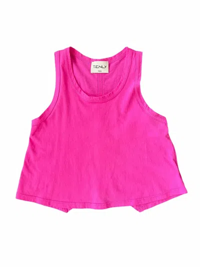 Tenly Kids' Girls Flared Swing Tank Top In Hot Pink