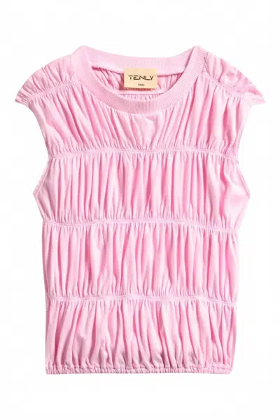 Tenly Kids' Girls Ruched Tank Top In Pink Guava In Multi