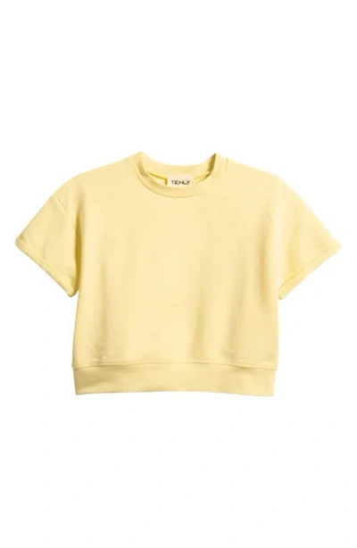 Tenly Kids' Cotton Blend French Terry Top In Yellow