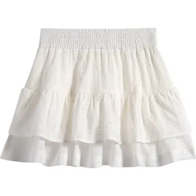 Tenly Kids' Eyelet Tiered Skirt In Neutral