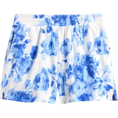 Tenly Kids' Floral Cotton Terry Shorts In Multi