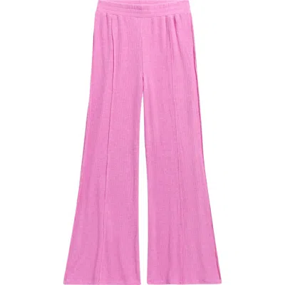Tenly Kids' Hacci Wide Leg Pants In Orchid Heather
