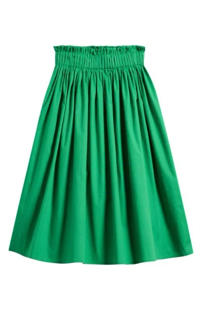 Tenly Kids' Pintuck Stretch Cotton Poplin Skirt In Green
