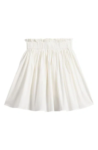 Tenly Kids' Pintuck Stretch Cotton Poplin Skirt In White