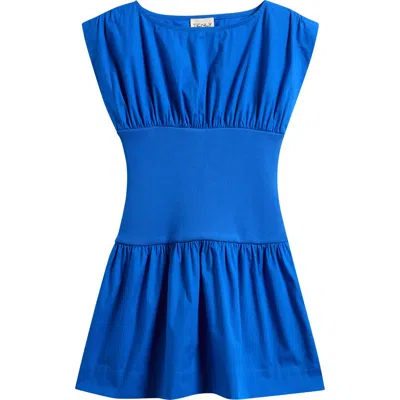 Tenly Kids' Poplin Minidress In Blue