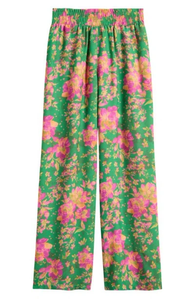 Tenly Kids' Print Wide Leg Pants In Purple