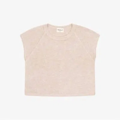 Tenly Kids' Sleeveless Jersey Soft Top In Latte In Multi