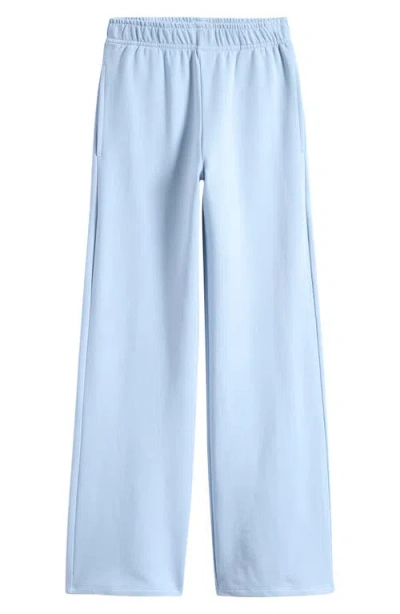 Tenly Kids' Wide Leg French Terry Pants In Blue