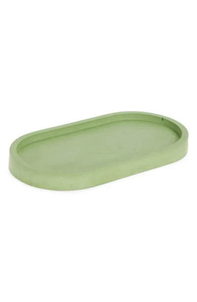 Tenn Prairie Oval Candle Tray In Green
