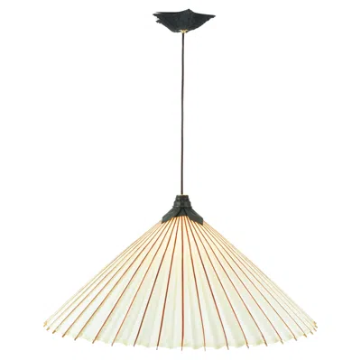 Pre-owned Tennant New York Isla Oversized Japanese Paper Parasol Pendant By  In Sand