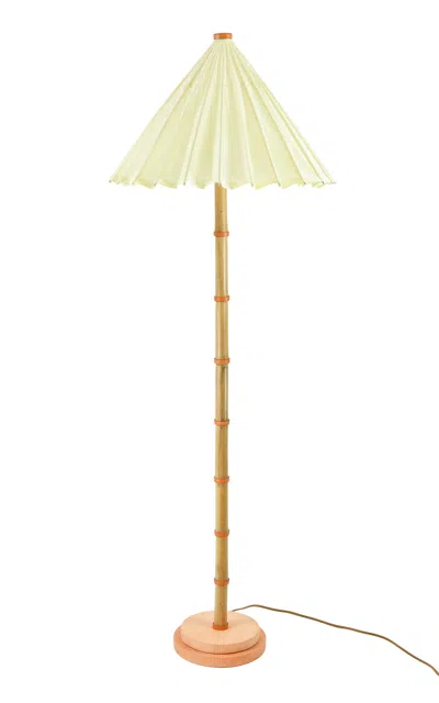 Tennant New York Safari Lamp In Bamboo And Leather In White
