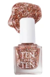 Tenoverten Rose Gold Nail Polish Topper In Grace