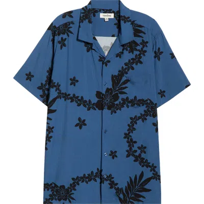 Tenōre Floral Camp Shirt In Blue