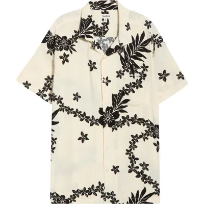 Tenōre Floral Camp Shirt In Brown