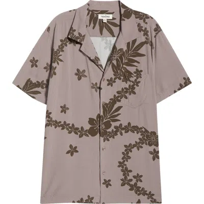 Tenōre Floral Camp Shirt In Gray