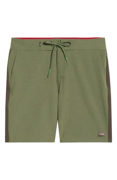 Tenōre Tuxedo Stripe Board Shorts In Green