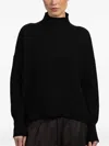Tensione In Turtleneck Sweater In Black