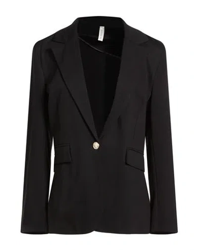 Tensione In Woman Blazer Black Size M Viscose, Polyamide, Elastane