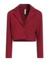 Tensione In Woman Blazer Burgundy Size M Viscose, Nylon, Elastane In Red