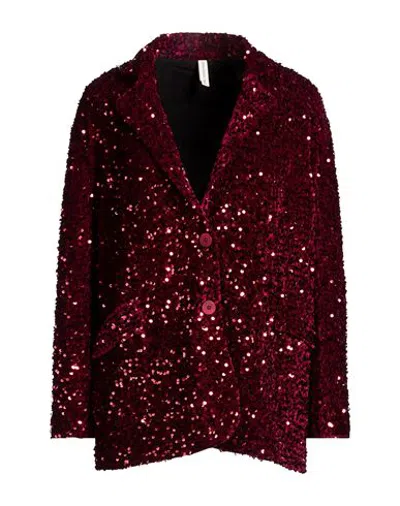 Tensione In Woman Blazer Burgundy Size Onesize Polyester In Red