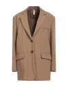 Tensione In Woman Blazer Camel Size M Polyester, Viscose, Elastane In Neutral