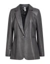 Tensione In Woman Blazer Charcoal Size M Polyester In Gray